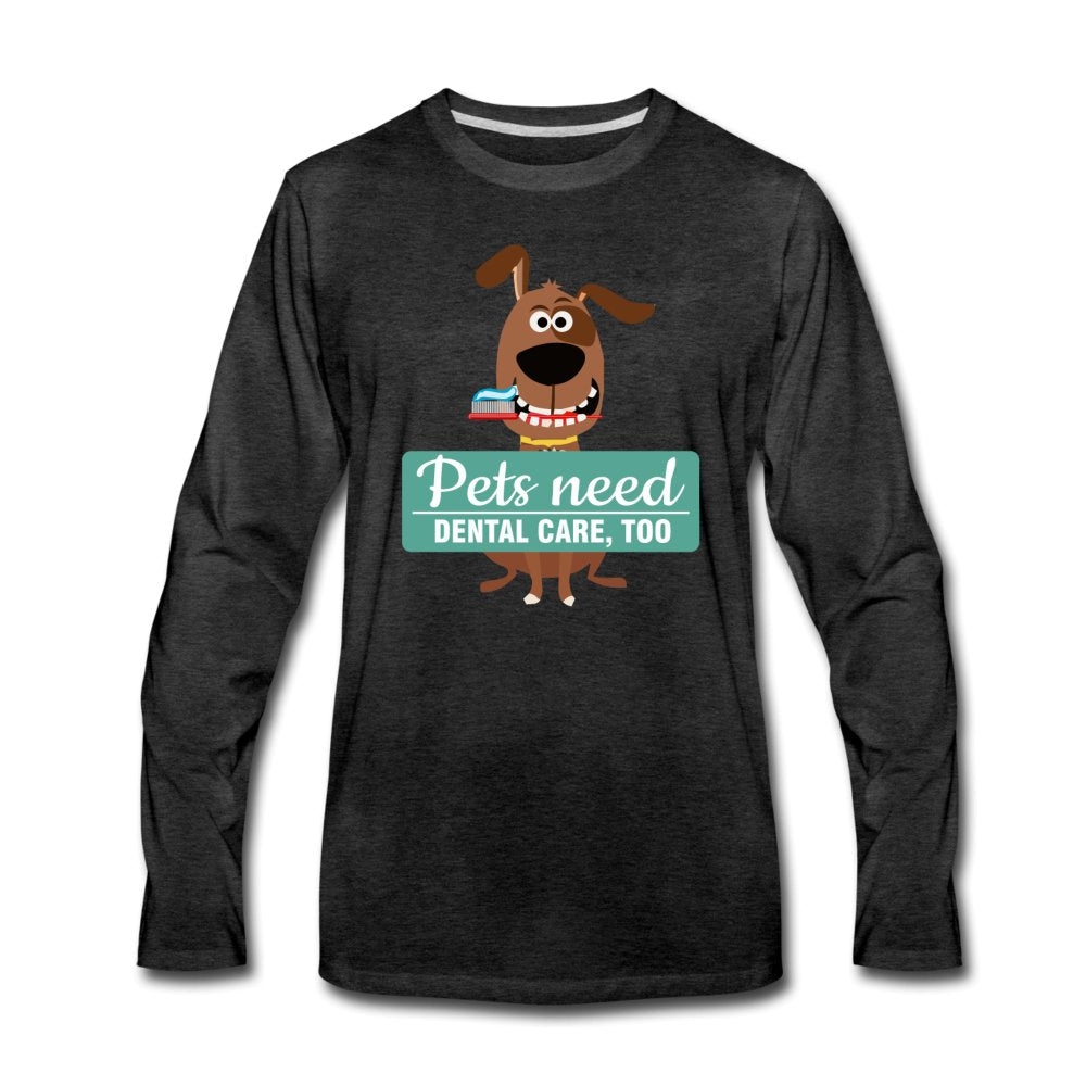 Pet Dental Health Unisex Premium Long Sleeve T-Shirt-Men's Premium Long Sleeve T-Shirt | Spreadshirt 875-I love Veterinary