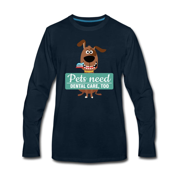 Pet Dental Health Unisex Premium Long Sleeve T-Shirt-Men's Premium Long Sleeve T-Shirt | Spreadshirt 875-I love Veterinary