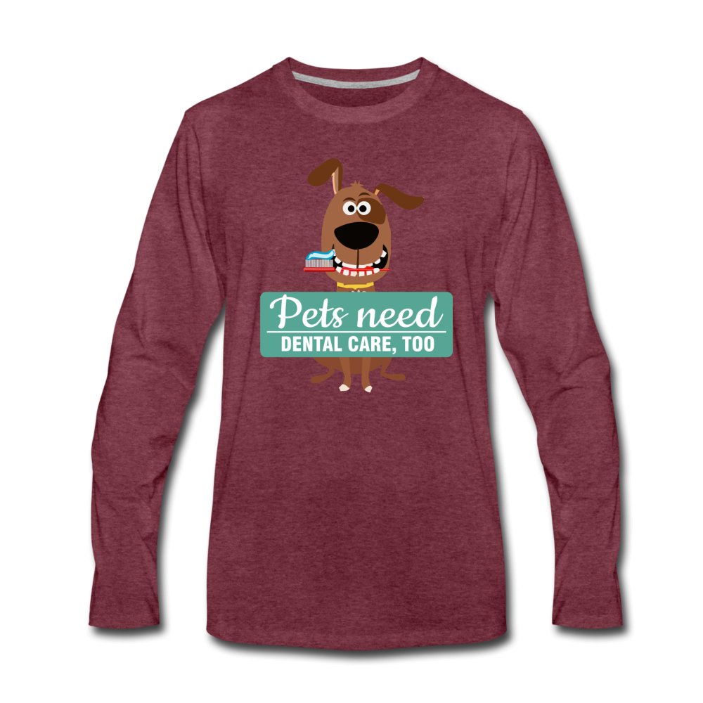 Pet Dental Health Unisex Premium Long Sleeve T-Shirt-Men's Premium Long Sleeve T-Shirt | Spreadshirt 875-I love Veterinary
