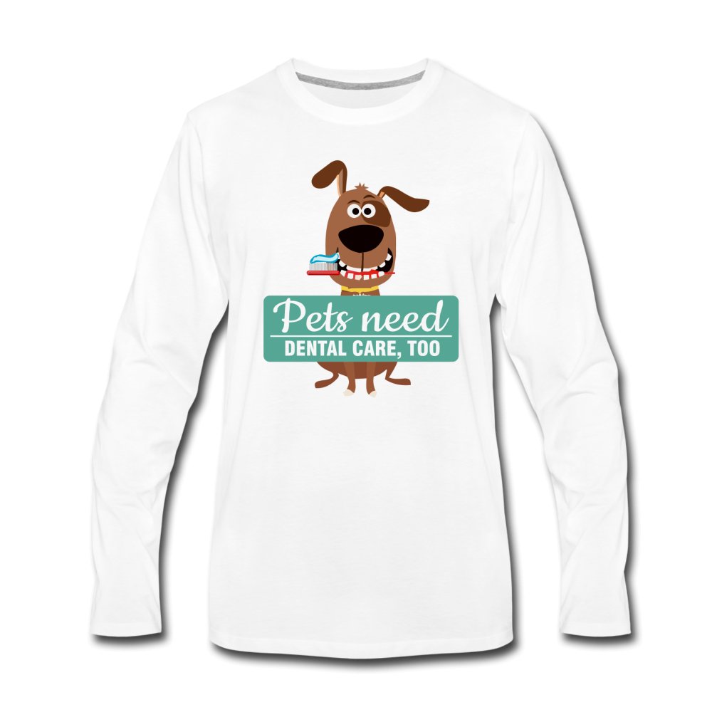 Pet Dental Health Unisex Premium Long Sleeve T-Shirt-Men's Premium Long Sleeve T-Shirt | Spreadshirt 875-I love Veterinary