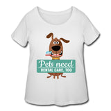 Pet Dental Health Women's Curvy T-shirt-Women’s Curvy T-Shirt | LAT 3804-I love Veterinary