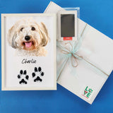 Personalized Poster in a Frame + Ink pad for Paw Prints-I love Veterinary