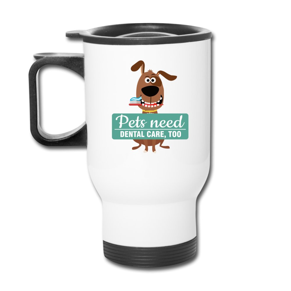 Pets Need Dental Care Too 14oz Travel Mug-Travel Mug | BestSub B4QC2-I love Veterinary