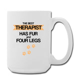 Pets - The best therapist has fur and four legs Coffee/Tea Mug 15 oz-Coffee/Tea Mug 15 oz-I love Veterinary