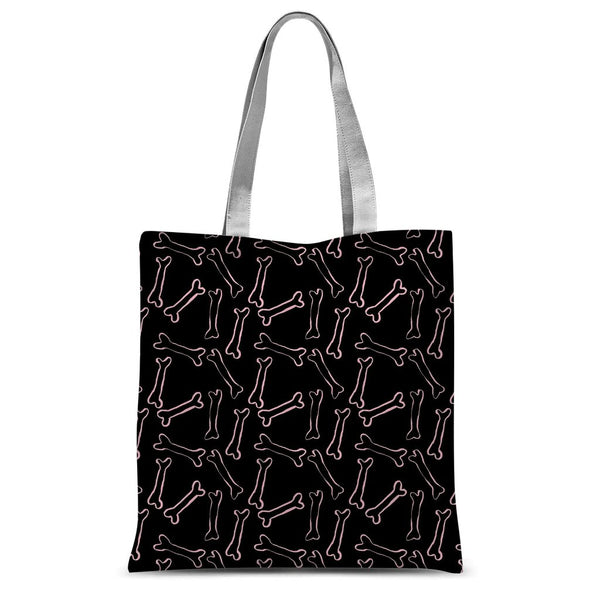 Pink bones black pattern Classic Sublimation Tote Bag-Classic Sublimation Tote Bag-I love Veterinary