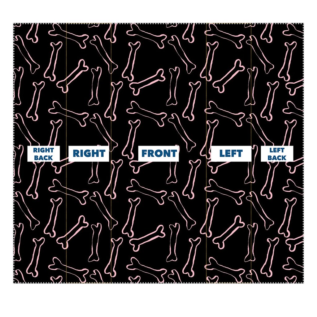 Pink bones black pattern Sublimation Neck Gaiter-Sublimation Neck Gaiter-I love Veterinary