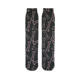 Pink bones black pattern Sublimation Tube Sock-Sublimation Sock-I love Veterinary