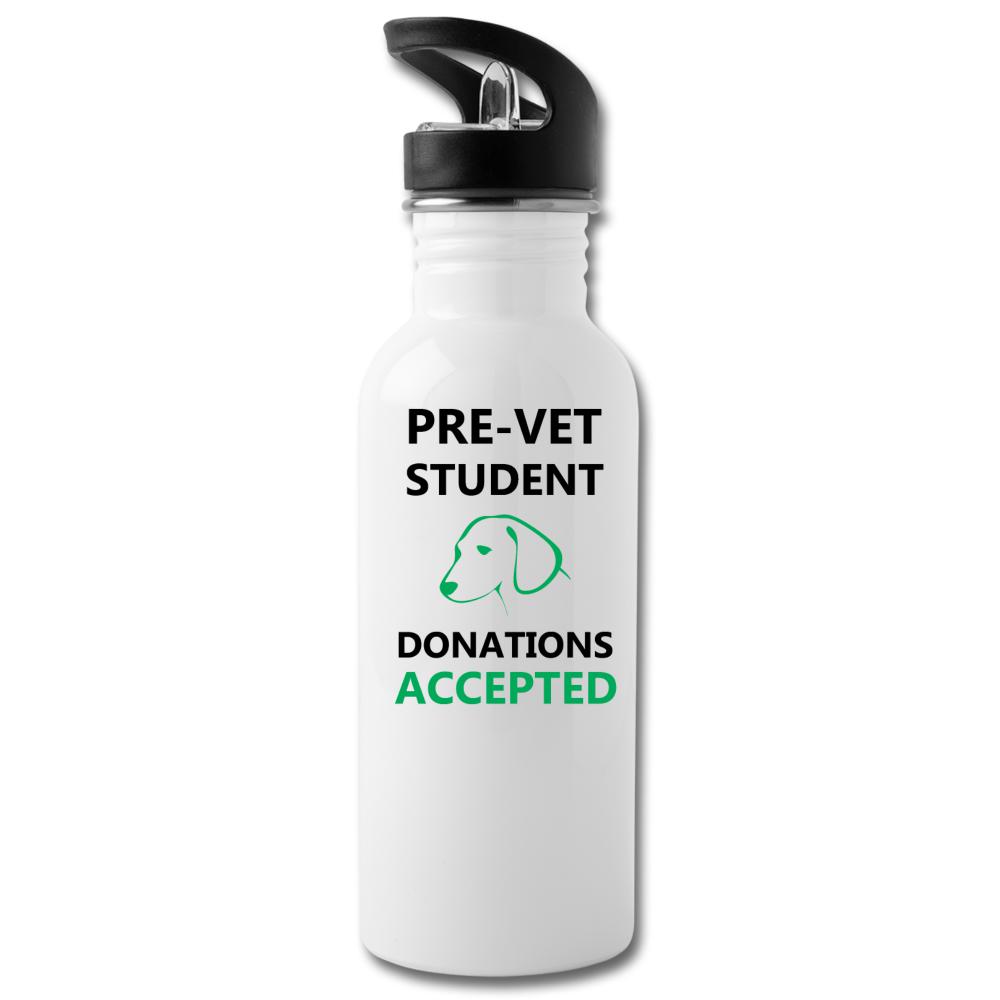 Pre- Vet Student - Donations Accepted 20oz Water Bottle-Water Bottle | BestSub BLH1-2-I love Veterinary