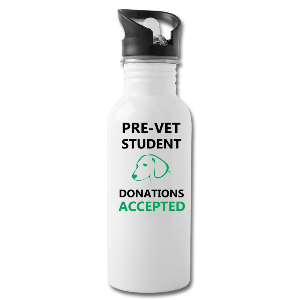 Pre- Vet Student - Donations Accepted 20oz Water Bottle-Water Bottle | BestSub BLH1-2-I love Veterinary