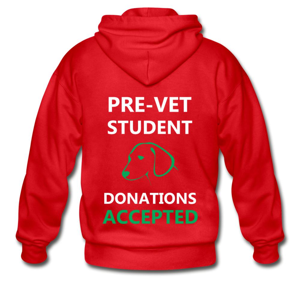 Pre- Vet Student Unisex Zip Hoodie-Heavy Blend Adult Zip Hoodie | Gildan G18600-I love Veterinary