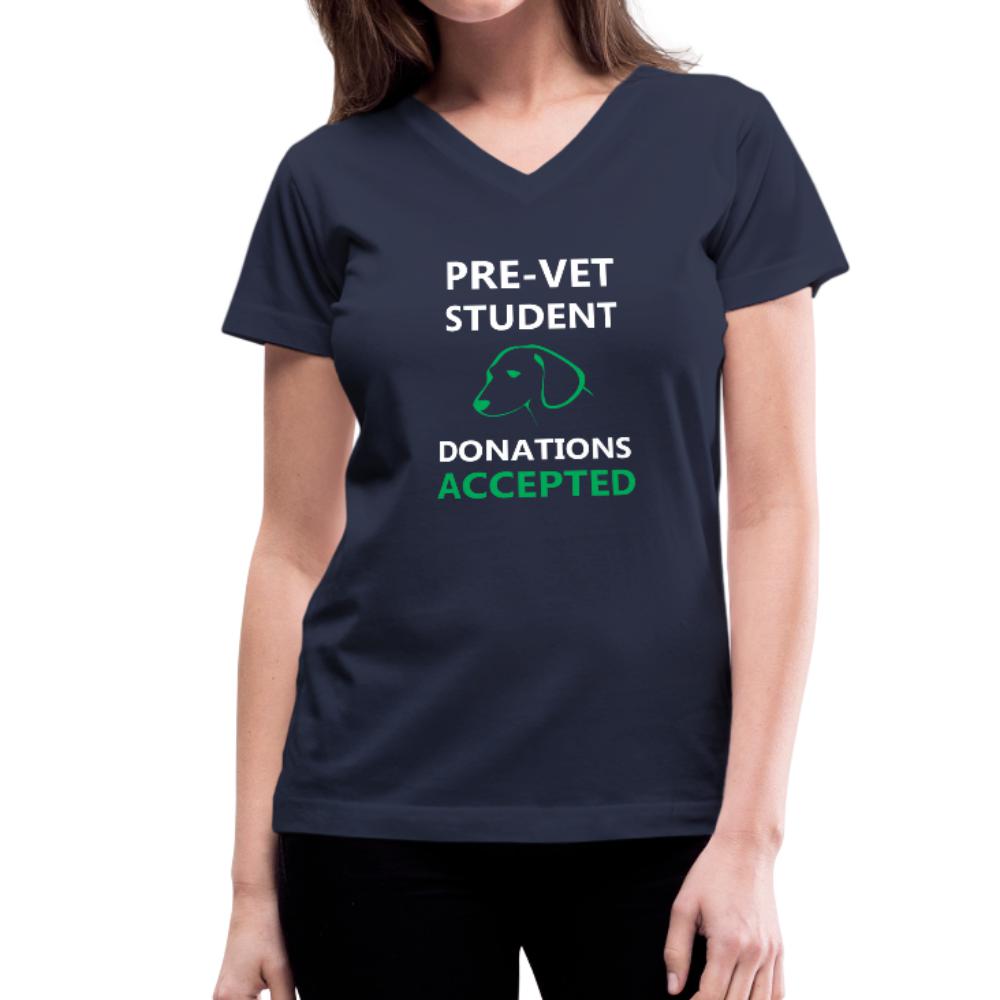 Pre- Vet Student Women's V-Neck T-Shirt-Women's V-Neck T-Shirt | Fruit of the Loom L39VR-I love Veterinary