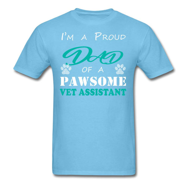 Proud Dad of a pawsome Vet Assistant Unisex T-shirt-Unisex Classic T-Shirt | Fruit of the Loom 3930-I love Veterinary