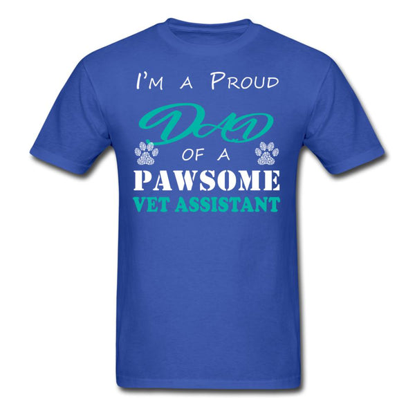 Proud Dad of a pawsome Vet Assistant Unisex T-shirt-Unisex Classic T-Shirt | Fruit of the Loom 3930-I love Veterinary