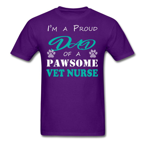 Proud Dad of a pawsome Vet Nurse Unisex T-shirt-Unisex Classic T-Shirt | Fruit of the Loom 3930-I love Veterinary