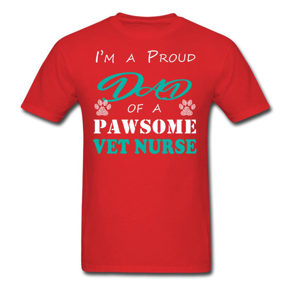Proud Dad of a pawsome Vet Nurse Unisex T-shirt-Unisex Classic T-Shirt | Fruit of the Loom 3930-I love Veterinary