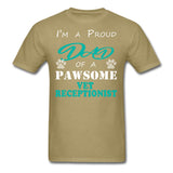 Proud Dad of a pawsome Vet Receptionist Unisex T-shirt-Unisex Classic T-Shirt | Fruit of the Loom 3930-I love Veterinary