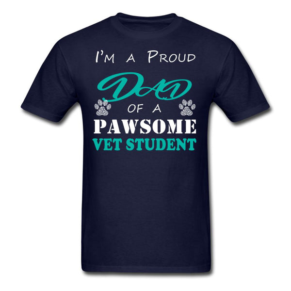 Proud Dad of a pawsome Vet Student Unisex T-shirt-Unisex Classic T-Shirt | Fruit of the Loom 3930-I love Veterinary