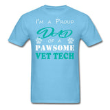 Proud Dad of a pawsome Vet Tech Unisex T-shirt-Unisex Classic T-Shirt | Fruit of the Loom 3930-I love Veterinary