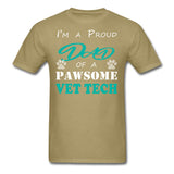 Proud Dad of a pawsome Vet Tech Unisex T-shirt-Unisex Classic T-Shirt | Fruit of the Loom 3930-I love Veterinary