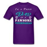 Proud Dad of a pawsome Veterinarian Unisex T-shirt-Unisex Classic T-Shirt | Fruit of the Loom 3930-I love Veterinary