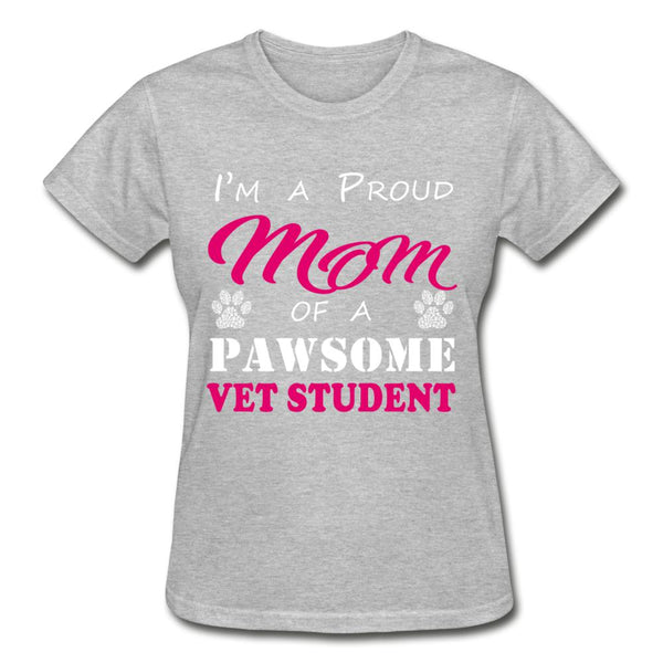 Proud Mom of a pawsome Vet Student Gildan Ultra Cotton Ladies T-Shirt-Ultra Cotton Ladies T-Shirt | Gildan G200L-I love Veterinary