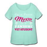 Proud Mom of a pawsome Vet Student Women's Curvy T-shirt-Women’s Curvy T-Shirt | LAT 3804-I love Veterinary