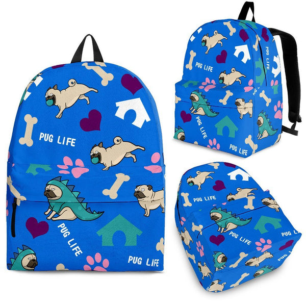 Pug Life - Backpack-Backpacks-I love Veterinary