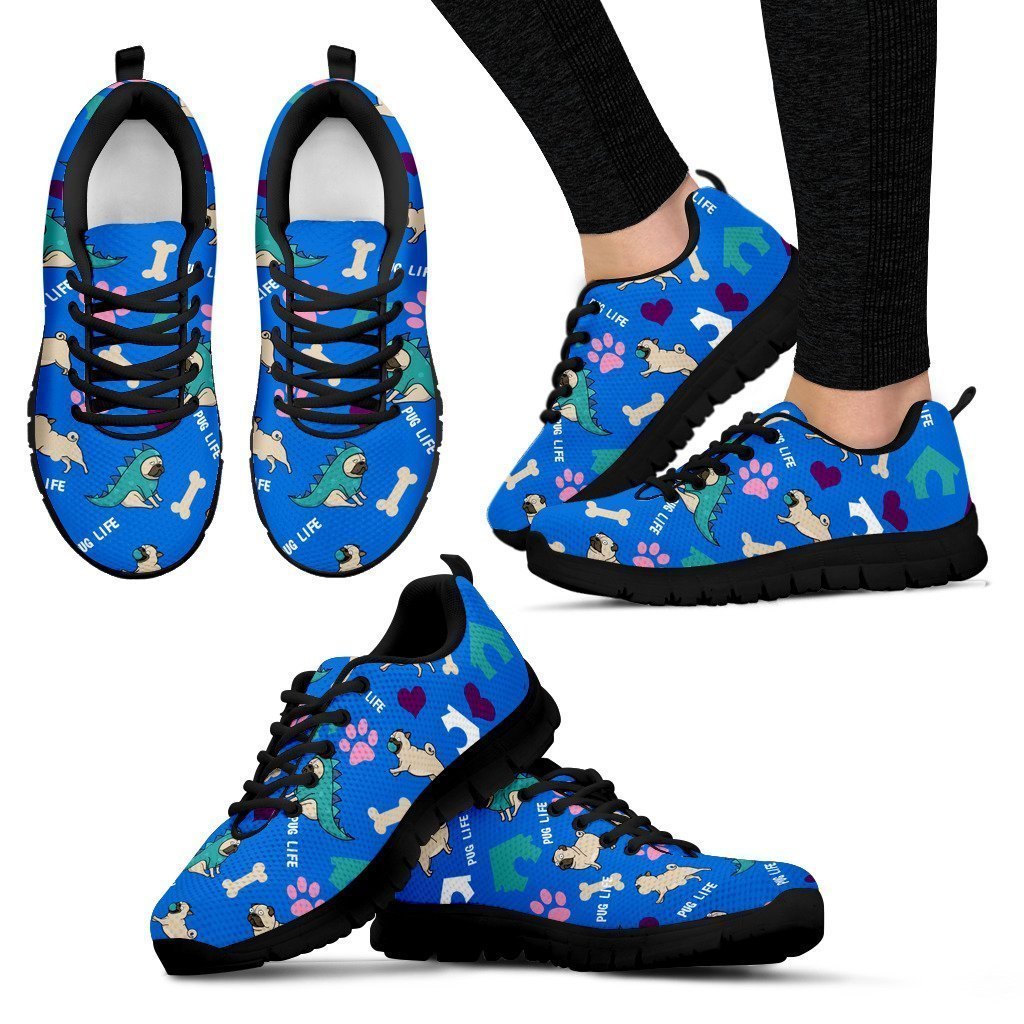 Pug Life - Women's Sneakers-Sneakers-I love Veterinary