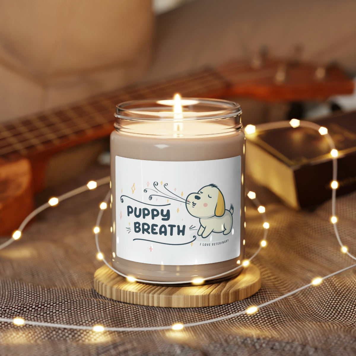 Puppy breath design - Scented Soy Candle-Candles-I love Veterinary