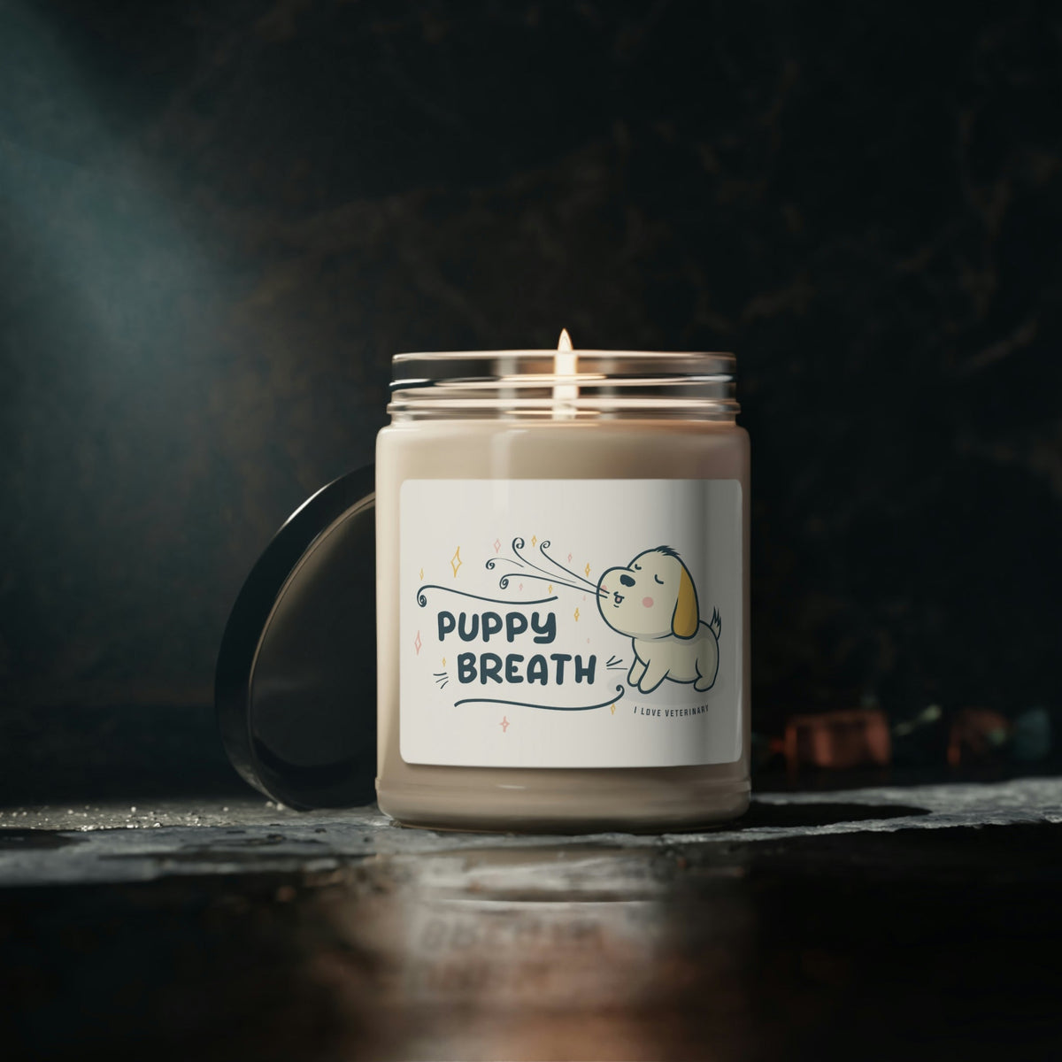 Puppy breath design - Scented Soy Candle-Candles-I love Veterinary