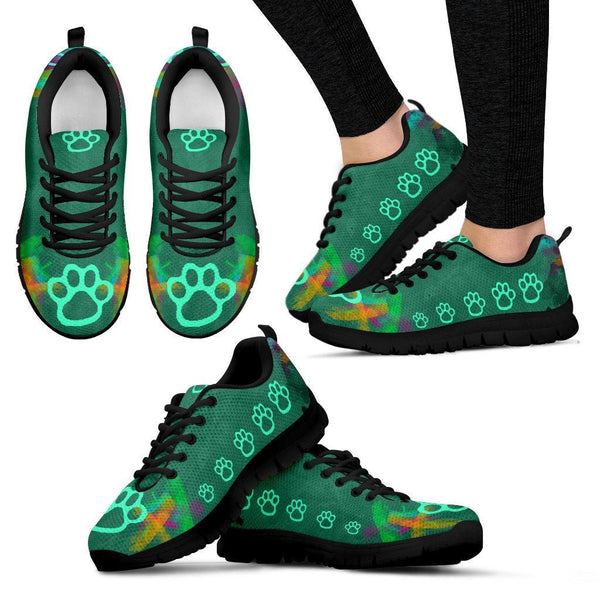 Rainbow Paw Prints Sneakers-Sneakers-I love Veterinary