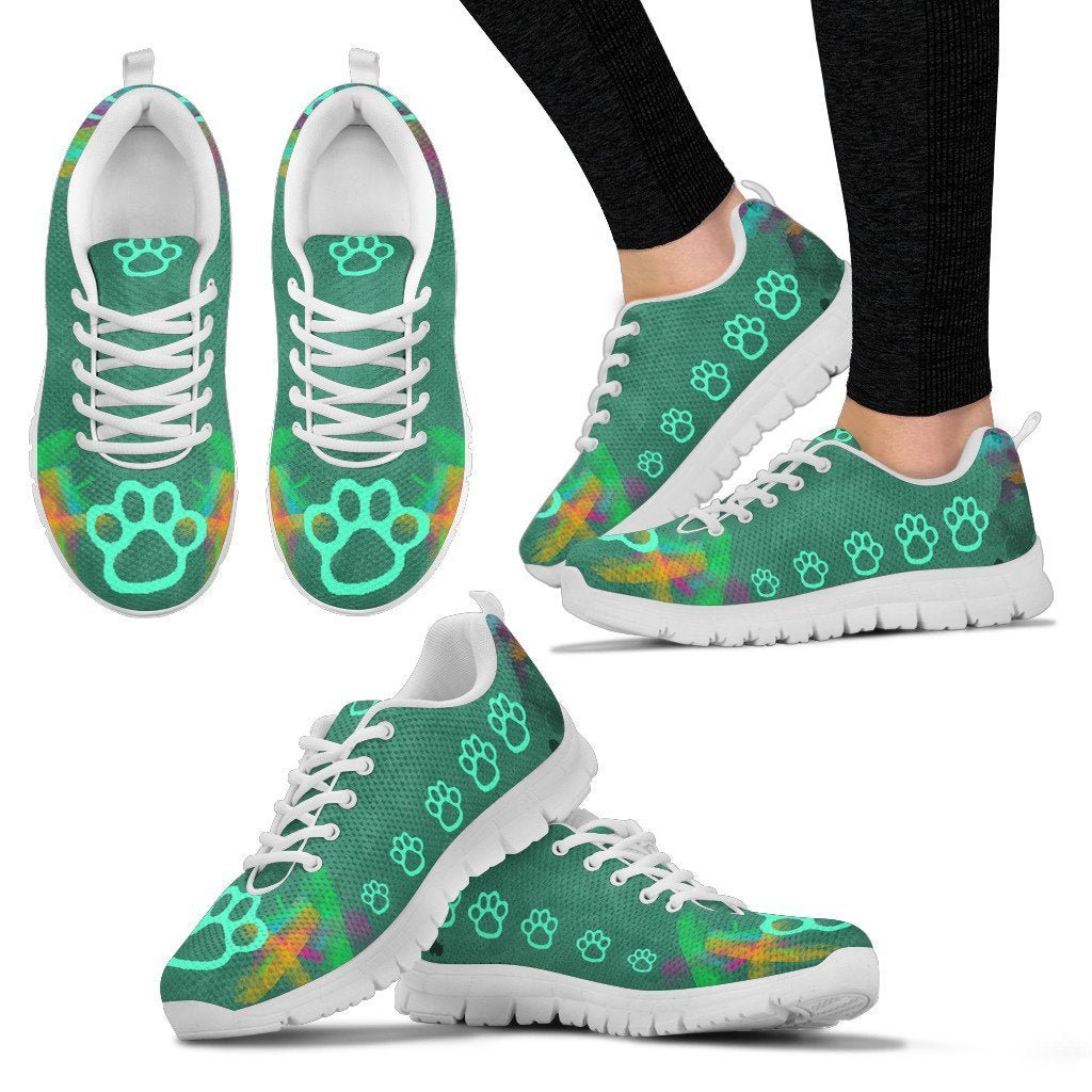 Rainbow Paw Prints Sneakers-Sneakers-I love Veterinary