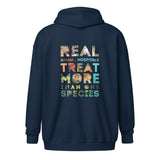Real Animal Hospitals Treat more than one species Unisex zip hoodie-I love Veterinary