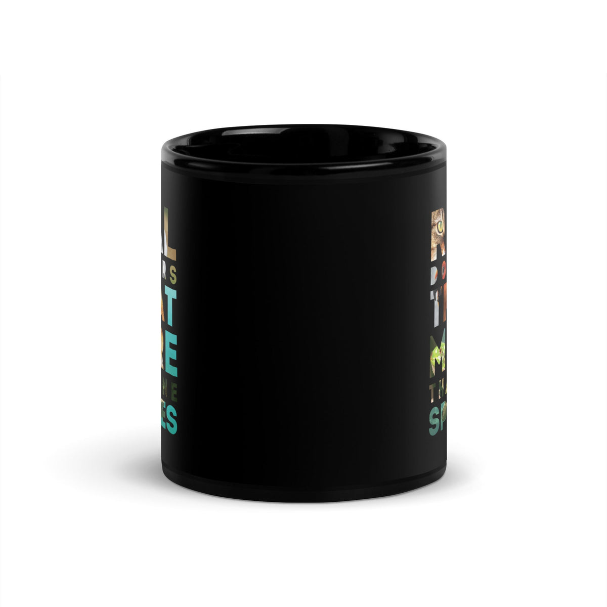 Real Doctors Treat more than one species Black Glossy Mug-Black Glossy Mug-I love Veterinary