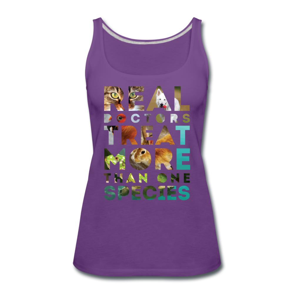Real doctors treat more than one species Women's Tank Top-Women’s Premium Tank Top | Spreadshirt 917-I love Veterinary