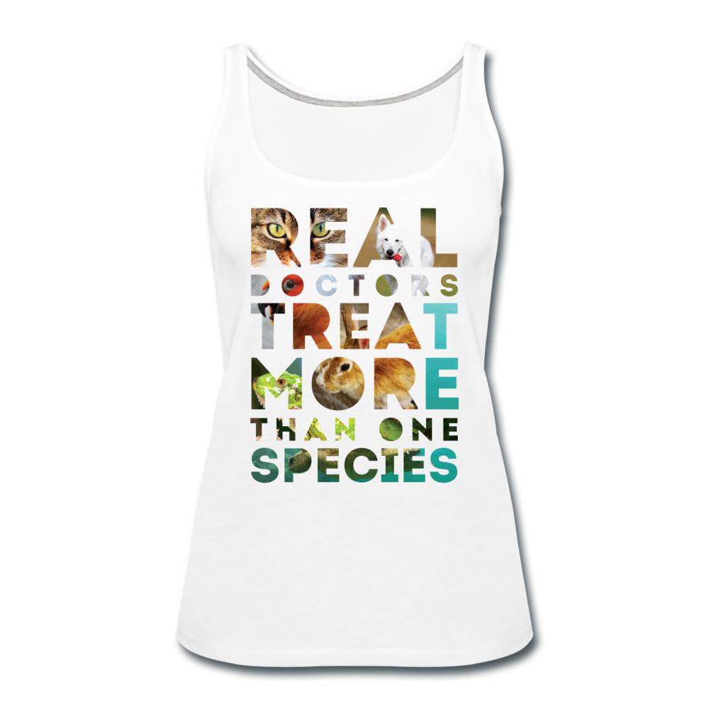 Real doctors treat more than one species Women's Tank Top-Women’s Premium Tank Top | Spreadshirt 917-I love Veterinary
