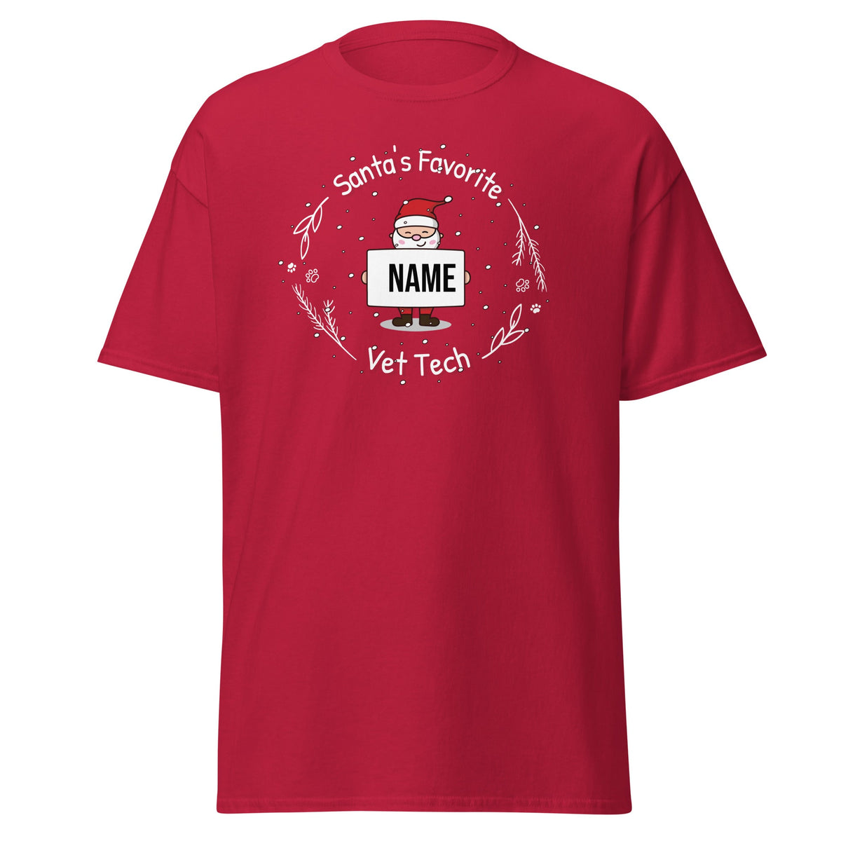 Santa's favorite Vet Tech Personalizable Unisex T-shirt-Unisex T-shirt | Gildan 5000-I love Veterinary