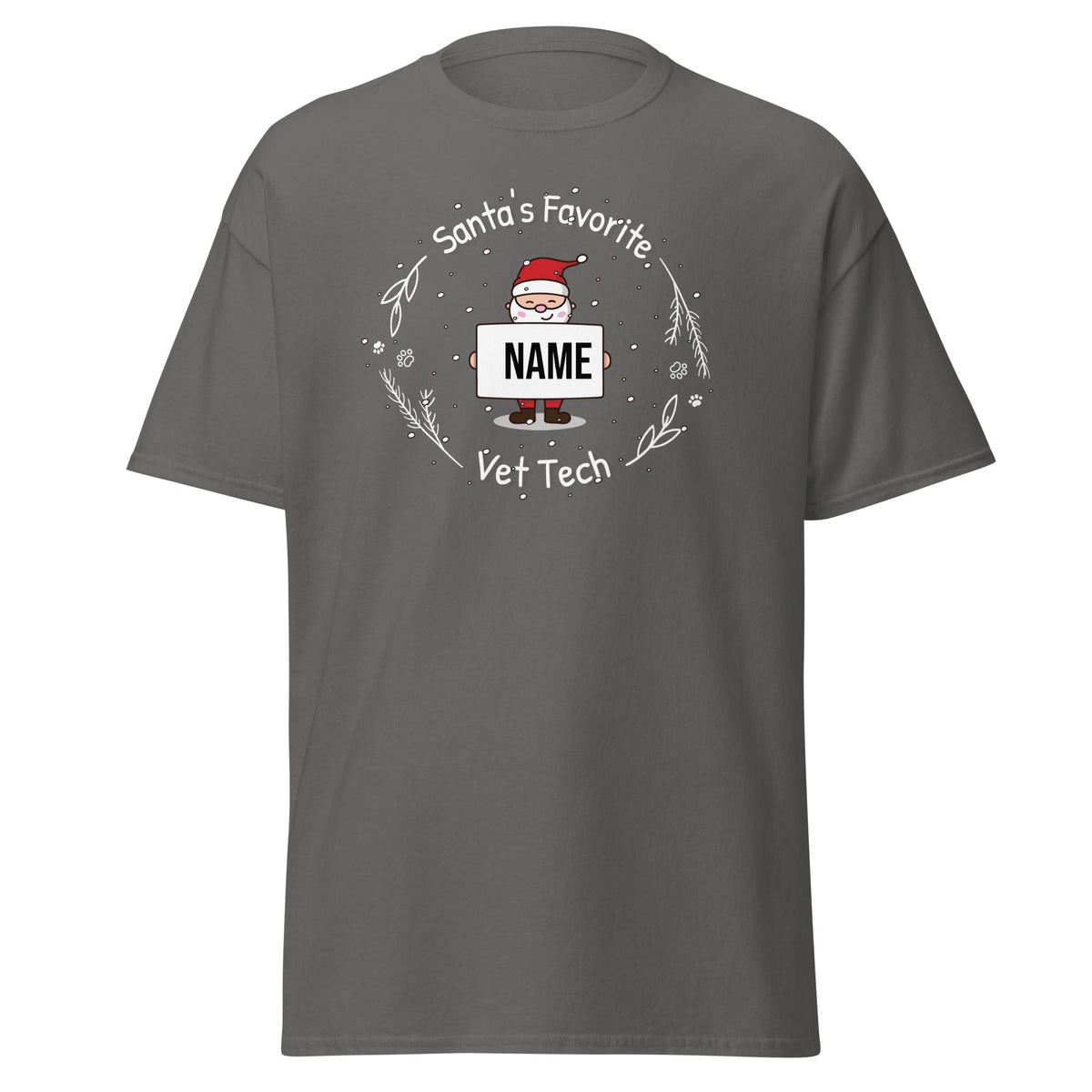 Santa's favorite Vet Tech Personalizable Unisex T-shirt-Unisex T-shirt | Gildan 5000-I love Veterinary