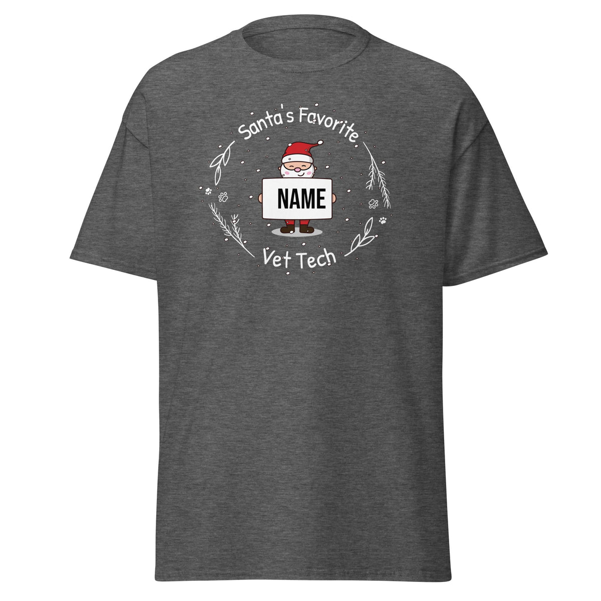 Santa's favorite Vet Tech Personalizable Unisex T-shirt-Unisex T-shirt | Gildan 5000-I love Veterinary