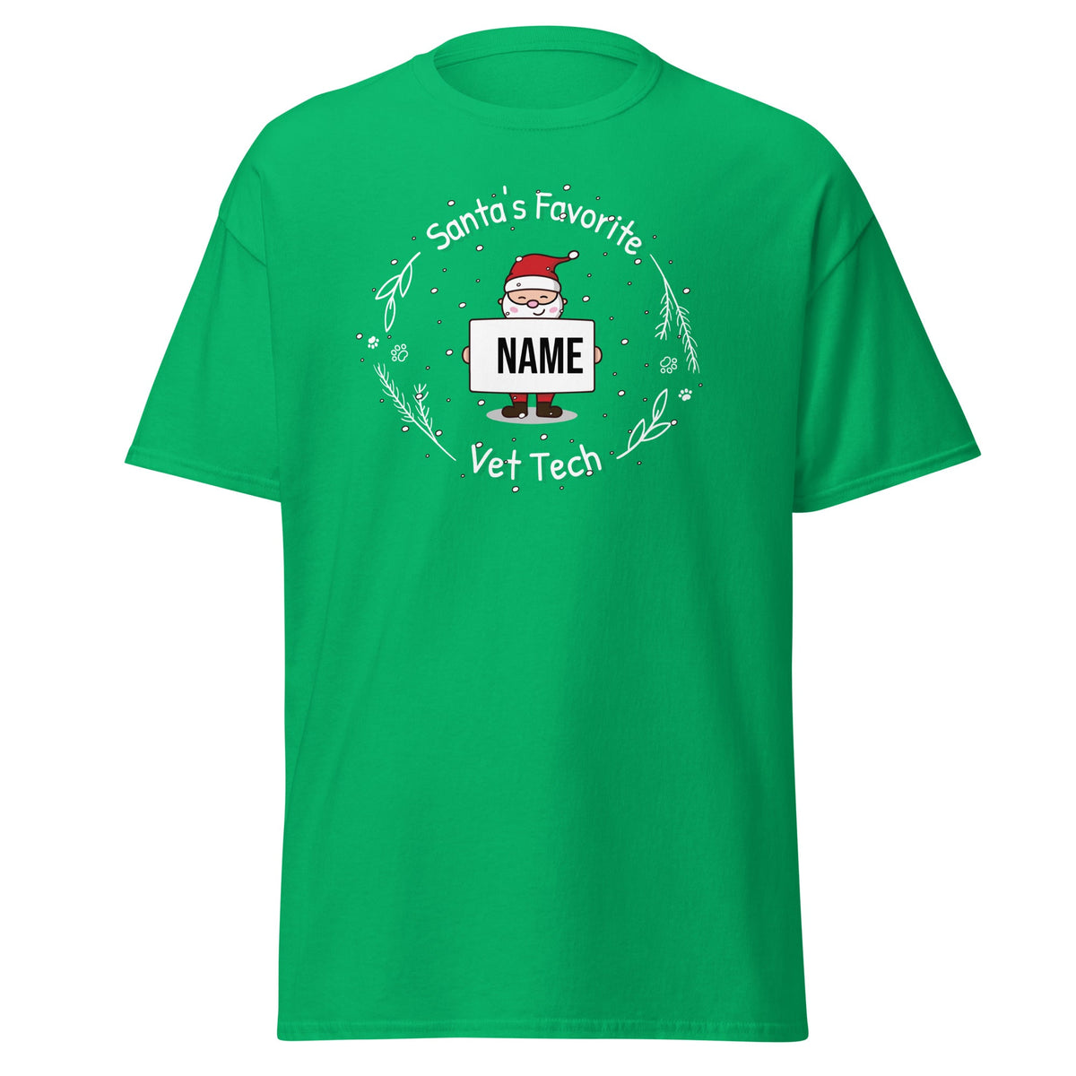 Santa's favorite Vet Tech Personalizable Unisex T-shirt-Unisex T-shirt | Gildan 5000-I love Veterinary