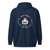 Santa's favorite Vet Tech Personalizable zip hoodie-Unisex Heavy Blend Zip Hoodie | Gildan 18600-I love Veterinary