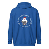 Santa's favorite Vet Tech Personalizable zip hoodie-Unisex Heavy Blend Zip Hoodie | Gildan 18600-I love Veterinary