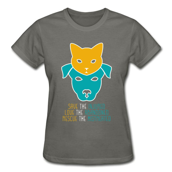 Save the injured, love the abandoned, rescue the mistreated Gildan Ultra Cotton Ladies T-Shirt-Ultra Cotton Ladies T-Shirt | Gildan G200L-I love Veterinary