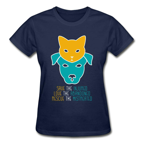 Save the injured, love the abandoned, rescue the mistreated Gildan Ultra Cotton Ladies T-Shirt-Ultra Cotton Ladies T-Shirt | Gildan G200L-I love Veterinary