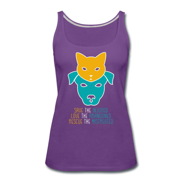 Save the injured, love the abandoned, rescue the mistreated Women's Tank Top-Women’s Premium Tank Top | Spreadshirt 917-I love Veterinary