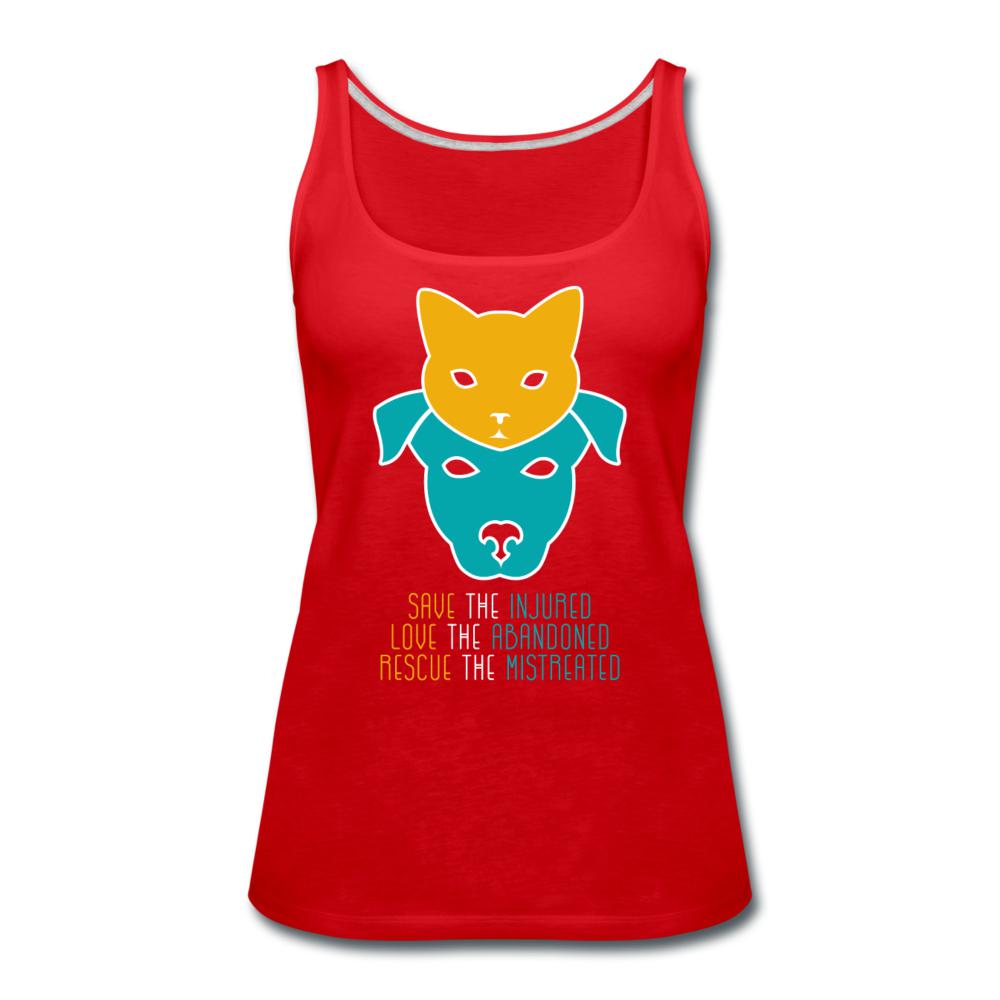 Save the injured, love the abandoned, rescue the mistreated Women's Tank Top-Women’s Premium Tank Top | Spreadshirt 917-I love Veterinary
