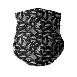 Sea world black pattern Sublimation Neck Gaiter-Sublimation Neck Gaiter-I love Veterinary