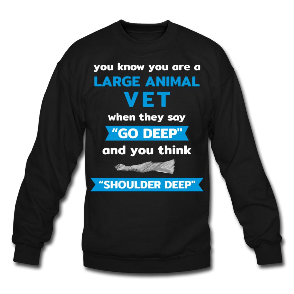 Shoulder deep Crewneck Sweatshirt-Unisex Crewneck Sweatshirt | Gildan 18000-I love Veterinary