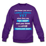 Shoulder deep Crewneck Sweatshirt-Unisex Crewneck Sweatshirt | Gildan 18000-I love Veterinary
