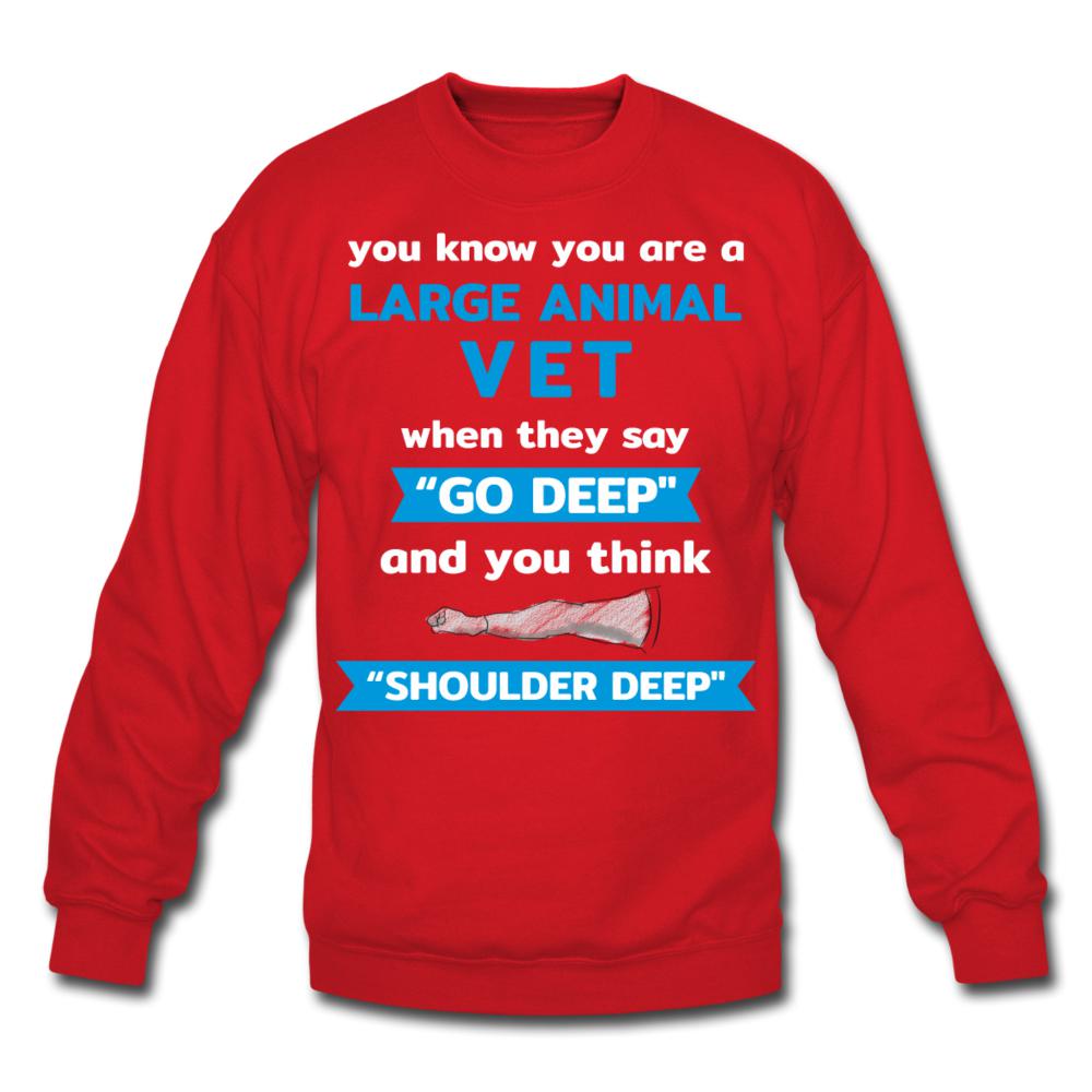 Shoulder deep Crewneck Sweatshirt-Unisex Crewneck Sweatshirt | Gildan 18000-I love Veterinary